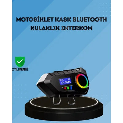 BUĞZ 500mAh Bataryalı Bluetooth 5.4  İnterkom LED Ekranlı FM Destekli