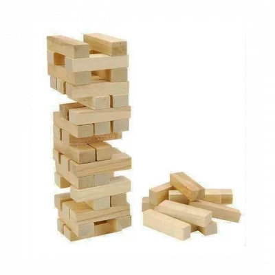 BUĞZ 54 Parça  Ahşap Denge Jenga Oyunu Bx40