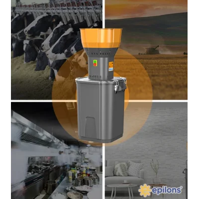 BUĞZ 55’lik Profesyonel Yem Kırma Makinesi – 9 Elek Hediyeli Paslanmaz Tahıl Öğütücü Değirmen 1300 w ( BUĞZ )