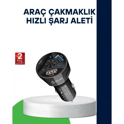 BUĞZ 55W Hızlı Araç Şarj Cihazı Quick Charge 3.0 ve PD Destekli