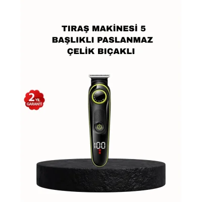 BUĞZ 5’i 1 Arada Erkek Bakım Seti Şarjlı Suya Dayanıklı Çok Fonksiyonlu