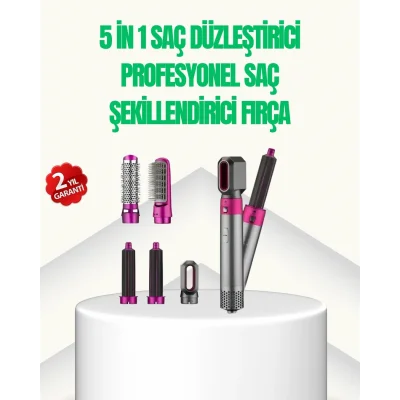  5’i 1 Arada Profesyonel Saç Şekillendirici Tek Cihazla Sınırsız Stil