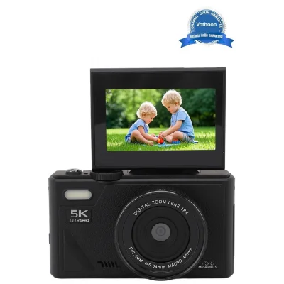 BUĞZ 5k 75mp Hd Dijital Kamera 18x Dijital Zoom, Flaşlı,3.0 İnç Ekranlı Fotoğraf Makinesi