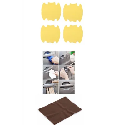 BUĞZ 5li Set Araba Kapı Kolu Koruyucu Çizilme Önleyici Şeffaf Sticker Film Koruma Seti