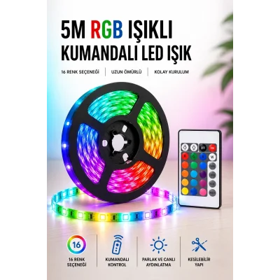 BUĞZ 5M RGB Işıklı Her Ortama Uygun Led Işık