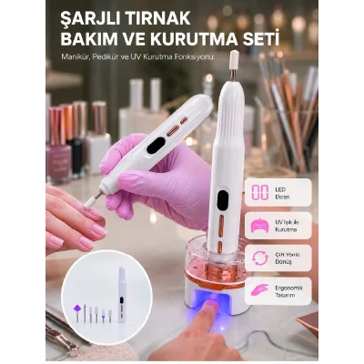 BUĞZ 6 Değiştirilebilir Başlık ile Çok Amaçlı Tırnak Bakım Seti