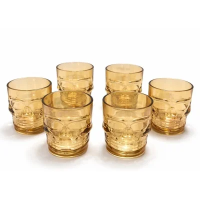 BUĞZ 6lı Cam Kurukafa Bardak Seti Alk2161