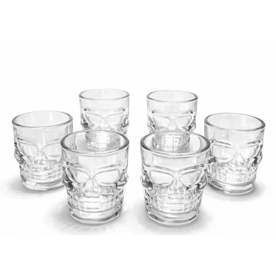 BUĞZ 6lı Cam Kurukafa Bardak Seti Alk5116