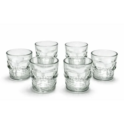 BUĞZ 6lı Kurukafa Cam Shot Bardağı Alk2152