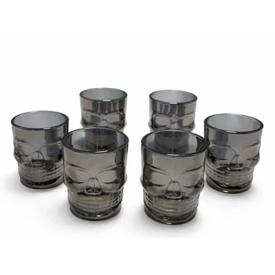 BUĞZ 6lı Kurukafa Cam Shot Bardağı Alk5115