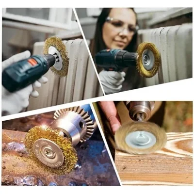 BUĞZ 6lı Pimli Tel Fırça Seti - Pas Yağ Kir Boya Yapışkan Çözücü