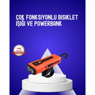 BUĞZ 600 Lümen Şarjlı Bisiklet Farı COB Yan Çakar Acil Durum