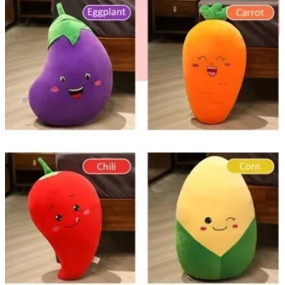 BUĞZ 62297 PELUŞ 30CM HAVUÇ,PATLICAN,MISIR,KIRMIZI BİBE