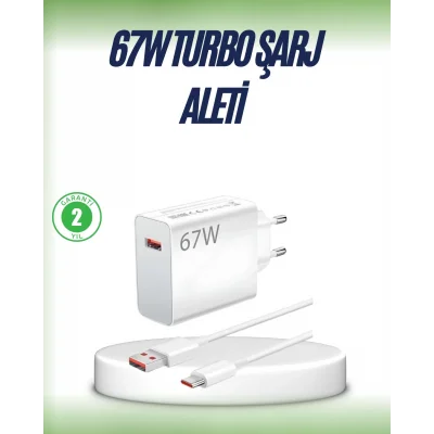 BUĞZ 67 Watt Çift Turbo Şarj Adaptörü Oppo Reno 4 5 6 Uyumlu