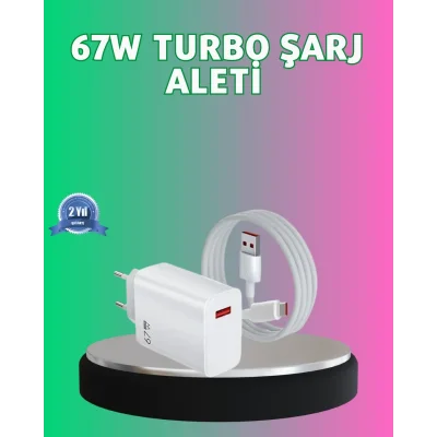 BUĞZ 67 Watt Güçlü Turbo Şarj Aleti Samsung Note 10 Note 20 Uyumlu