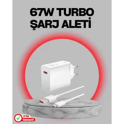 BUĞZ 67 Watt Turbo Destekli Şarj Cihazı Honor 50 70 90 Uyumlu