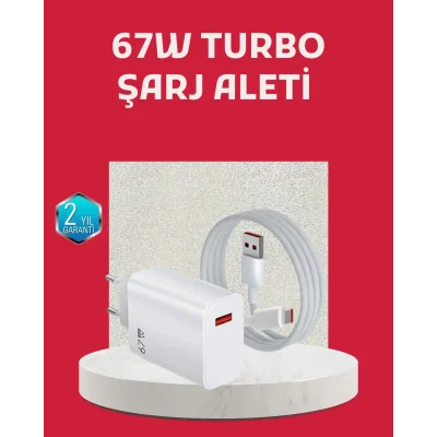 BUĞZ 67 Watt Turbo Şarj Cihazı Motorola G30 G50 G60 G82 Uyumlu