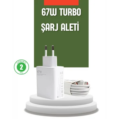 BUĞZ 67 Watt Turbo Şarj Cihazı Xiaomi Redmi Note 10 11 12 Uyumlu