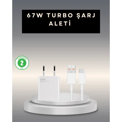 BUĞZ 67 Watt Type C Şarj Adaptörü Xiaomi Poco X3 X4 X5 Pro Uyumlu