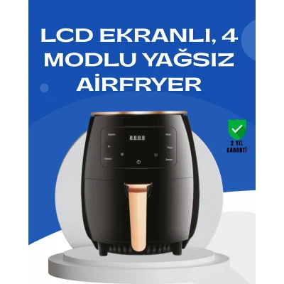 BUĞZ 6L Yağsız Fritöz 2400W Dokunmatik Ekran Otomatik Kapanma Airfryer