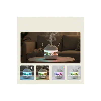 BUĞZ 7 Renk RGB Işıklı Yağmur Damlası Şeklinde Aromaterapi Hava Nemlendirici ve Difüzör