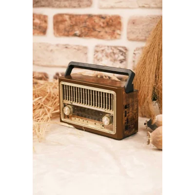 BUĞZ 8 Bantlı Nostaljik Radyo - Bluetooth, USB, SD Kart Desteği ve Hoparlör Özellikli