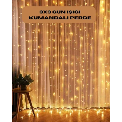 BUĞZ 8 Fonksiyonlu Uzaktan Kumandalı Günışığı Perde Peri Led Dekoratif Işık