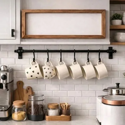 BUĞZ 8 Kancalı Yapışkanlı Askı Aparatı