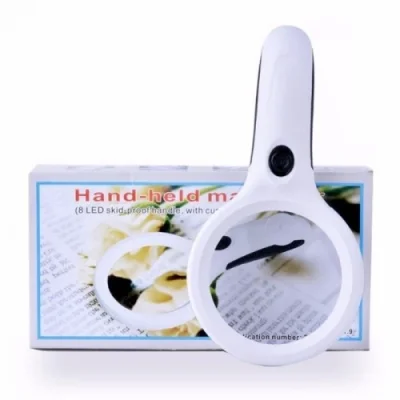 BUĞZ 8 Ledli 3x75mm & 10x19mm El Büyüteç, Takı, Okuma,para Kontrol Için - BUĞZ