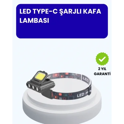 BUĞZ 800 Lumen LED Kafa Lambası COB ve XPE Led Type C Şarjlı Ayarlanabilir