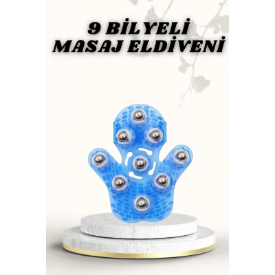 BUĞZ 9 Bilyeli Masaj Eldiveni Giyilebilir Plastik Vücut Sıkılaştırıcı