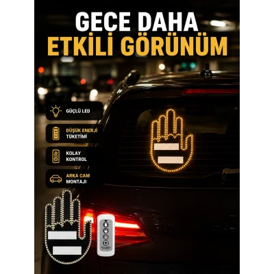 BUĞZ A Kalite Uzaktan Kumandalı LED Park Uyarı Işığı El Figürlü Model