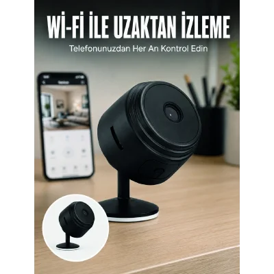 BUĞZ A9 Kablosuz Mini IP Kamera Wi-Fi Destekli Uzaktan İzleme Özellikli HD Güvenlik Kamerası