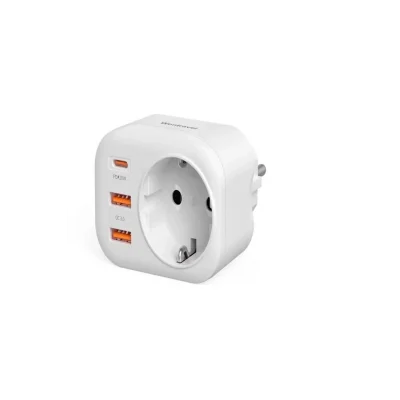 BUĞZ Ac-115 2500w 3.4a 2usb 1type-c 1soket Akım Korumalı Şarj Adaptörü Priz Çoğaltıcı