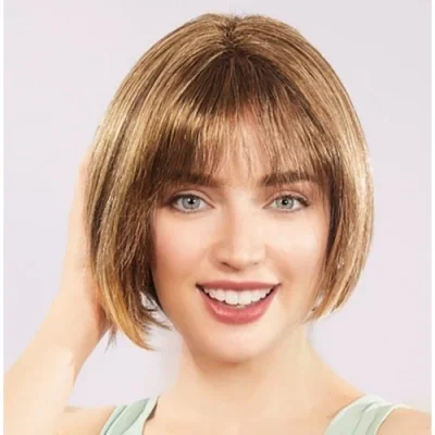  Açık Kahverengi Küt Parti Peruk