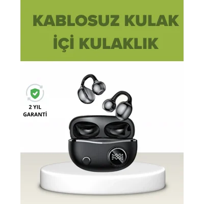 BUĞZ Açık Kulak Tasarımlı Bluetooth 5.4 Kablosuz Kulaklık – Uzun Pil Ömrü