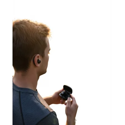 BUĞZ Açık Tasarım Kablosuz Bluetooth Spor Kulaklık LED Ekranlı - BUĞZ