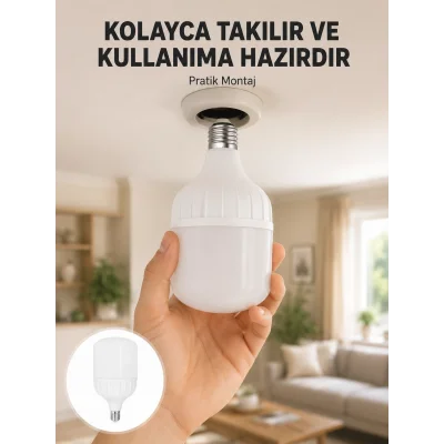 BUĞZ Acil Durumlara Uygun Şarjlı Torch LED Ampul 30 Watt Yeni Nesil