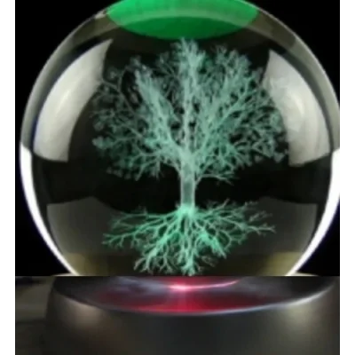 BUĞZ Ağaç Plastik Altlıklı Cam Küre