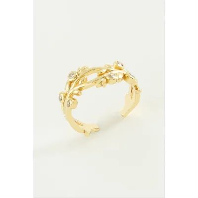  Ağaç Taşlı Metal Yüzük