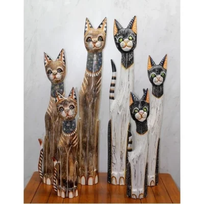  Ahşap 3lü Kedi Seti 1 Metre Model 3