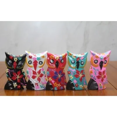  Ahşap 5li Baykuş Seti Model 1