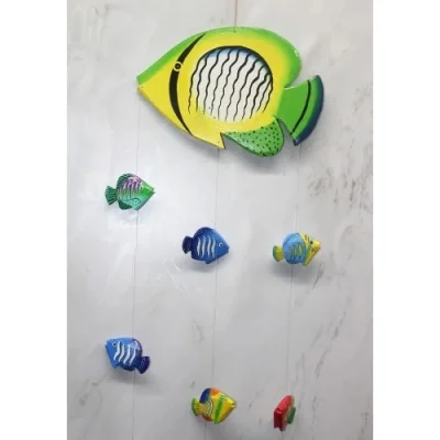  Ahşap Balıklı Rüzgar Çanı