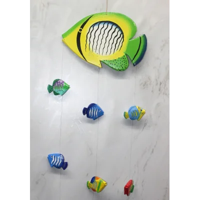 BUĞZ Ahşap Balıklı Rüzgar Çanı