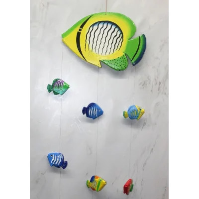 BUĞZ Ahşap Balıklı Rüzgar Çanı