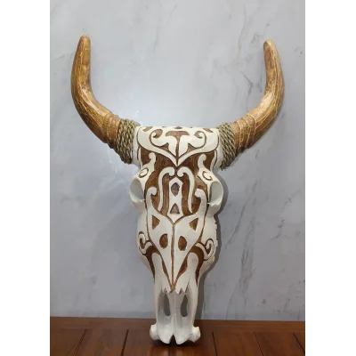 BUĞZ Ahşap Duvara Asmalı Bufalo Kafası