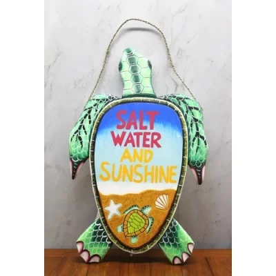  Ahşap Duvara Asmalı Kaplumbağa