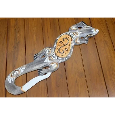 BUĞZ Ahşap Duvara Asmali Kertenkele Figürü Galileo-21