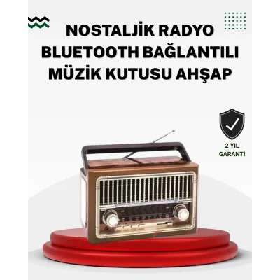  Ahşap Görünümlü Masaüstü Bluetooth Cihaz