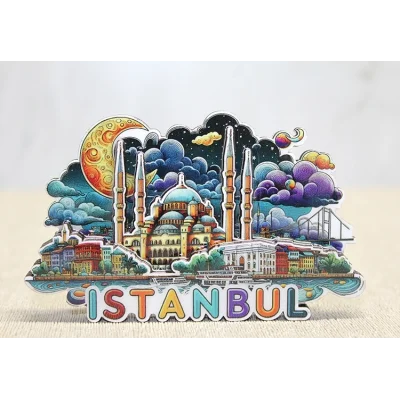 BUĞZ Ahşap İstanbul Temalı Magnet - Model 1